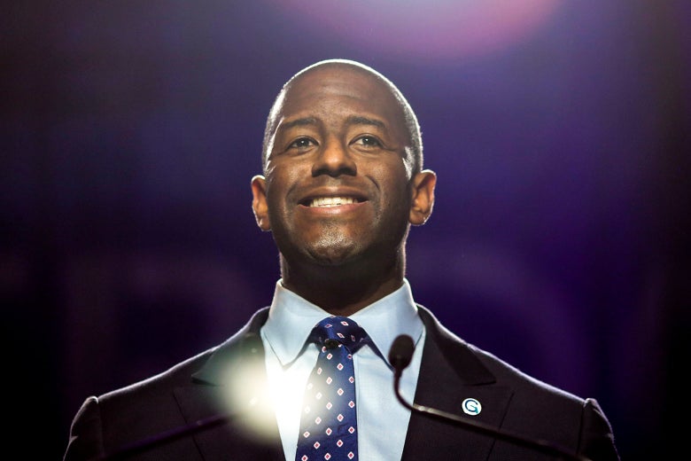 Andrew Gillum smiles.